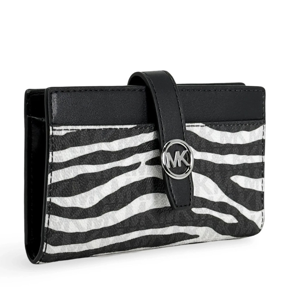 Michael Kors Black and White Zebra-Print Wallet
